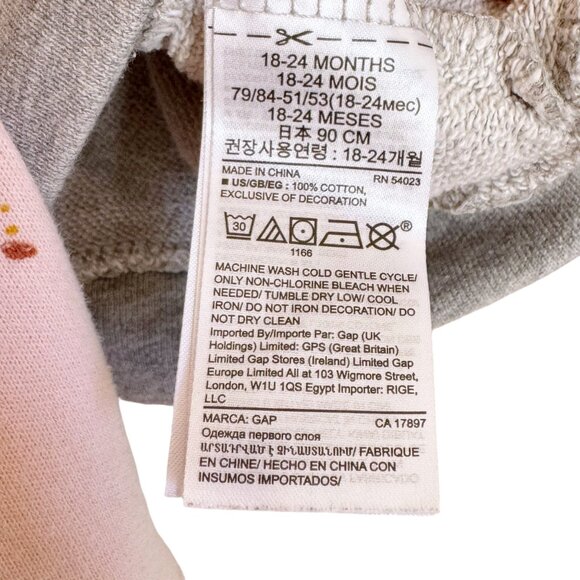 Baby Girl Sweater Bundle 18M Long Sleeve Set Ruffle Floral Gap Cat & Jack Pink - Picture 6 of 6